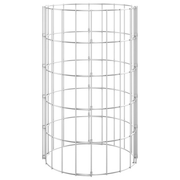 Strat înălțat gabion 3 buc. Ø30x50 cm oțel galvanizat circular - Img 4