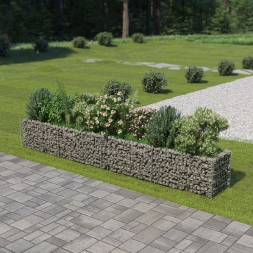 Strat înălțat gabion, 360 x 50 x 50 cm, oțel galvanizat - Img 1