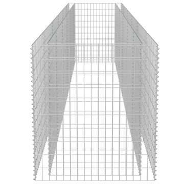 Strat înălțat gabion, 540 x 90 x 100 cm, oțel galvanizat - Img 5