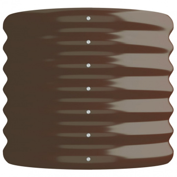Strat înălțat grădină 114x40x36 cm oțel vopsit electrostatic - Img 4