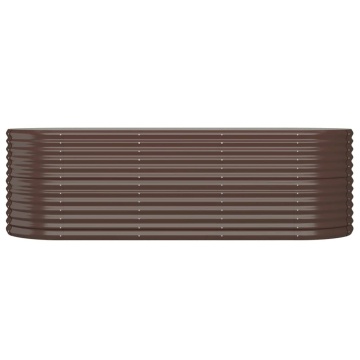 Strat înălțat grădină 224x80x68 cm oțel vopsit electrostatic - Img 3