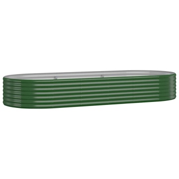 Strat înălțat grădină 249x100x36 cm oțel vopsit electrostatic - Img 2
