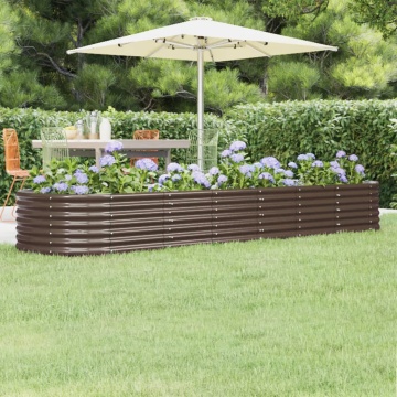 Strat înălțat grădină 296x80x36 cm oțel vopsit electrostatic - Img 1