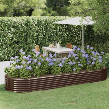 Strat înălțat grădină 322x100x36 cm oțel vopsit electrostatic - Img 1