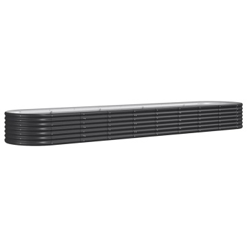 Strat înălțat grădină 368x80x36 cm oțel vopsit electrostatic - Img 2
