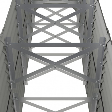 Strat înălțat grădină gri 224x40x68cm oțel vopsit electrostatic - Img 6