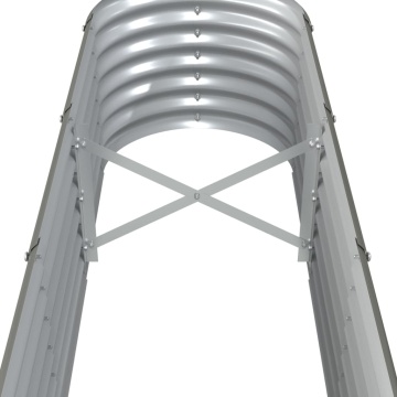 Strat înălțat grădină gri 260x40x36cm oțel vopsit electrostatic - Img 6