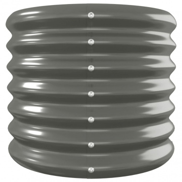 Strat înălțat grădină gri 332x40x36cm oțel vopsit electrostatic - Img 4