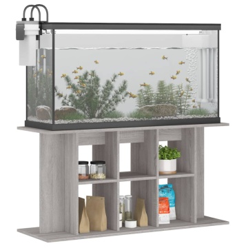 Suport acvariu, gri sonoma, 120x40x60 cm, lemn prelucrat - Img 3