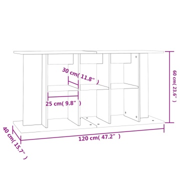 Suport acvariu, gri sonoma, 120x40x60 cm, lemn prelucrat - Img 7