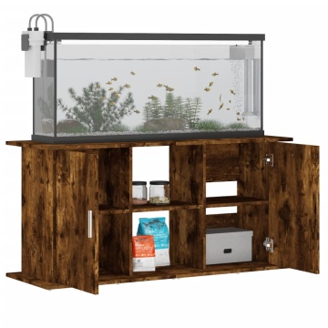 Suport acvariu, stejar afumat, 121x41x58 cm, lemn prelucrat - Img 4