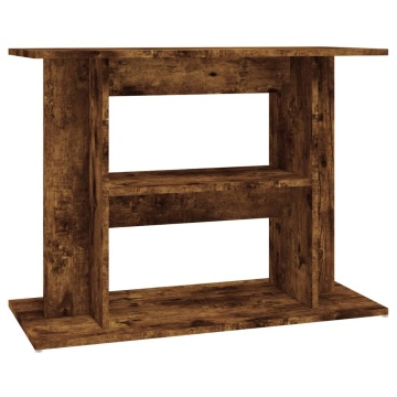 Suport acvariu, stejar afumat, 80x35x60 cm, lemn prelucrat - Img 2