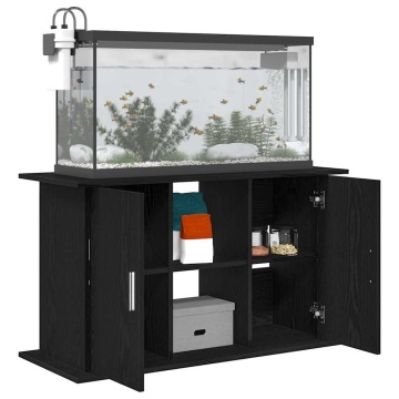 Suport acvariu Stejar negru 101x41x58 cm Lemn prelucrat - Img 4