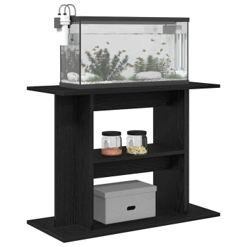 Suport acvariu Stejar negru 80x35x60 cm Lemn prelucrat - Img 4
