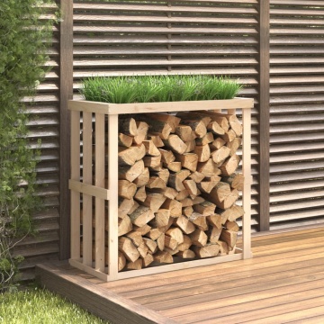 Suport bușteni de exterior, 108x52x106 cm, lemn masiv pin - Img 1