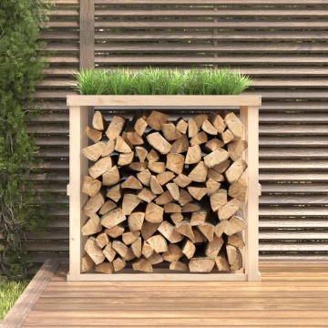 Suport bușteni de exterior, 108x52x106 cm, lemn masiv pin - Img 3