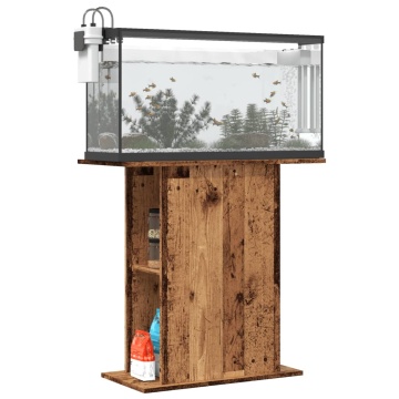 Suport de acvariu, lemn vechi, 36x75x72,5 cm, lemn prelucrat - Img 3