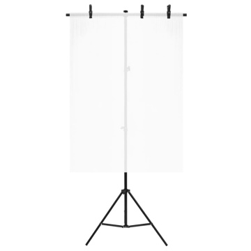 Suport de fundal în formă de T, negru, 91x60x(70-200) cm - Img 4