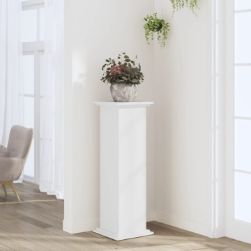 Suport de plante, alb, 33x33x100 cm, lemn prelucrat - Img 1