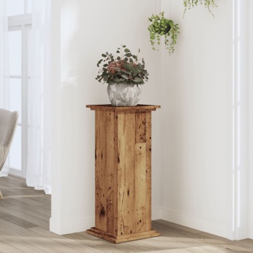Suport de plante, lemn vechi, 33x33x80 cm, lemn prelucrat - Img 1
