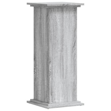 Suport de plante, sonoma gri, 33x33x80 cm, lemn prelucrat - Img 2