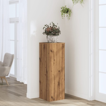 Suport de plante stejar artizanal, 33x33x100 cm, lemn prelucrat - Img 1