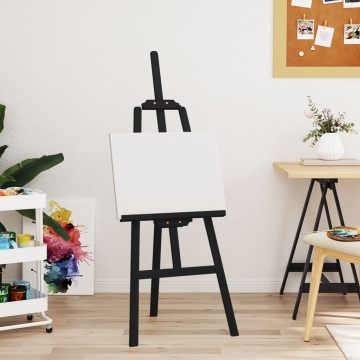 Suport de șevalet, negru, 53,5x95x127 cm, lemn masiv de pin - Img 1