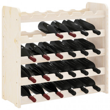 Suport de vinuri, 67,5x25x60 cm, lemn masiv de pin - Img 4