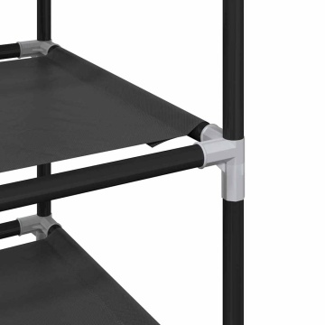 Suport pantofi 10 niveluri negru 44x28x180 cm țesătură nețesă - Img 6