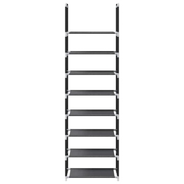 Suport pantofi 8 niveluri, negru, 44x28x145 cm, țesătură nețesă - Img 8