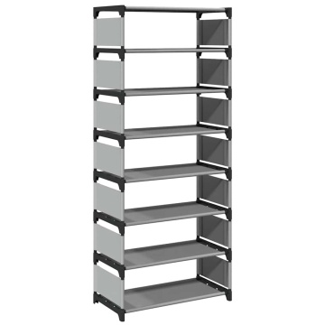 Suport pantofi cu 8 niveluri, gri 54x28x124 cm, nețesut - Img 2
