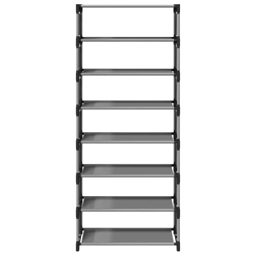 Suport pantofi cu 8 niveluri, gri 54x28x124 cm, nețesut - Img 8