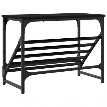 Suport pantofi, negru, 60x30x45 cm, lemn prelucrat - Img 5