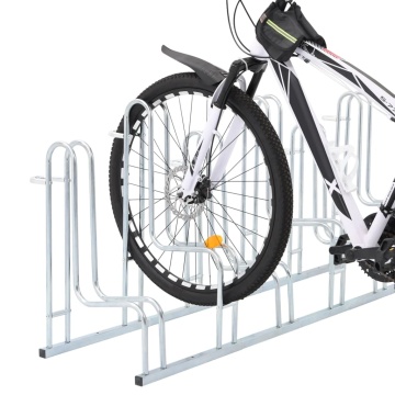 Suport pentru 6 biciclete de sine stătător, oțel galvanizat - Img 2