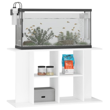 Suport pentru acvariu, alb, 100x40x60 cm, lemn prelucrat - Img 3