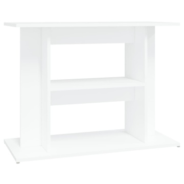 Suport pentru acvariu, alb, 80x35x60 cm, lemn prelucrat - Img 2