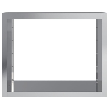 Suport pentru lemne de foc, 100x40x80 cm, oțel inoxidabil - Img 4