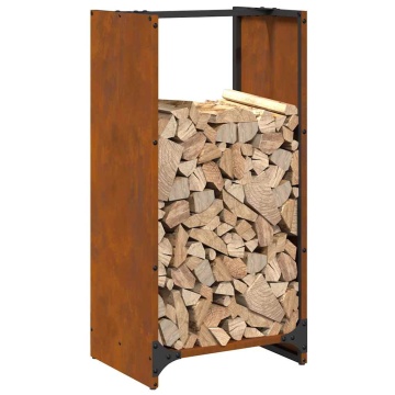 Suport pentru lemne de foc 40x30x80 cm Oțel pentru intemperii - Img 4