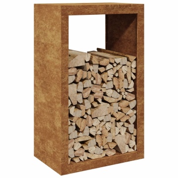 Suport pentru lemne de foc, 60x40x100 cm, oțel corten - Img 3