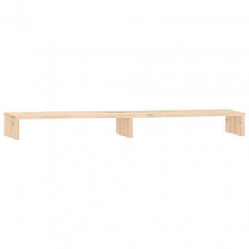 Suport pentru monitor, 100x27x10 cm, lemn masiv de pin - Img 2