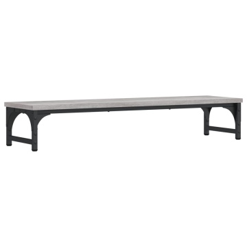 Suport pentru monitor, gri sonoma, 85x23x15,5 cm, lemn compozit - Img 2