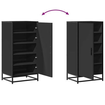 Suport pentru pantofi negru 48x38x97,5 cm Lemn prelucrat - Img 7