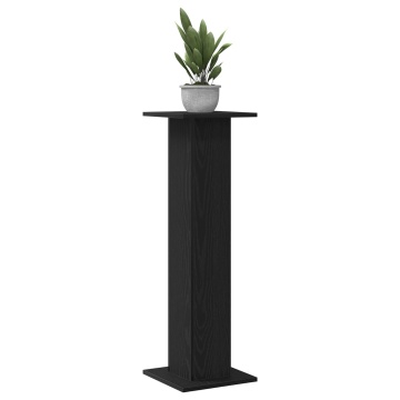 Suport pentru plante 2 buc Negru Stejar 30x30x95 cm Lemn prelucrat - Img 3