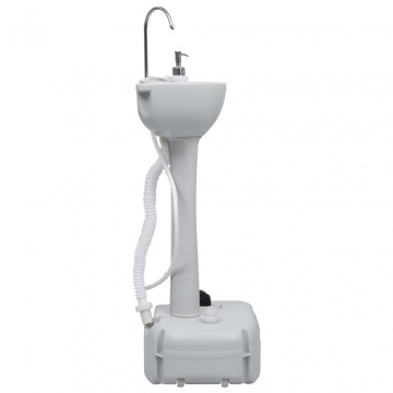 Suport portabil de camping, pentru spălat mâini, cu cort, 20 L - Img 7
