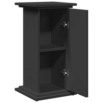 Suport prezentare cu depozitare negru 31x30x60cm lemn prelucrat - Img 5