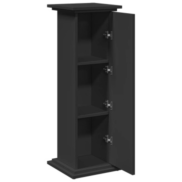 Suport prezentare cu depozitare negru 31x30x90cm lemn prelucrat - Img 5