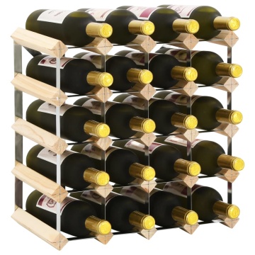 Suport sticle de vin pentru 20 sticle, lemn masiv de pin - Img 1