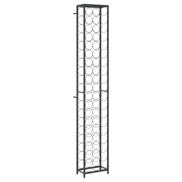 Suport sticle vin 57 de sticle, negru 34x18x200 cm fier forjat - Img 2