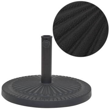 Suport umbrelă de soare, rășină, rotund, negru, 14 kg - Img 1