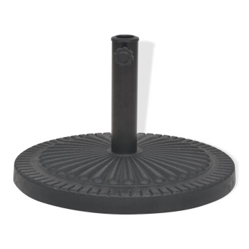 Suport umbrelă de soare, rășină, rotund, negru, 14 kg - Img 2